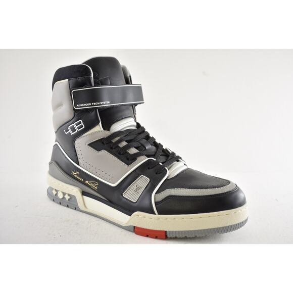 Louis Vuitton LV Trainer Sneaker Boot Black High Top Advanced Tech UK 8 US 9 10 - Picture 6 of 16
